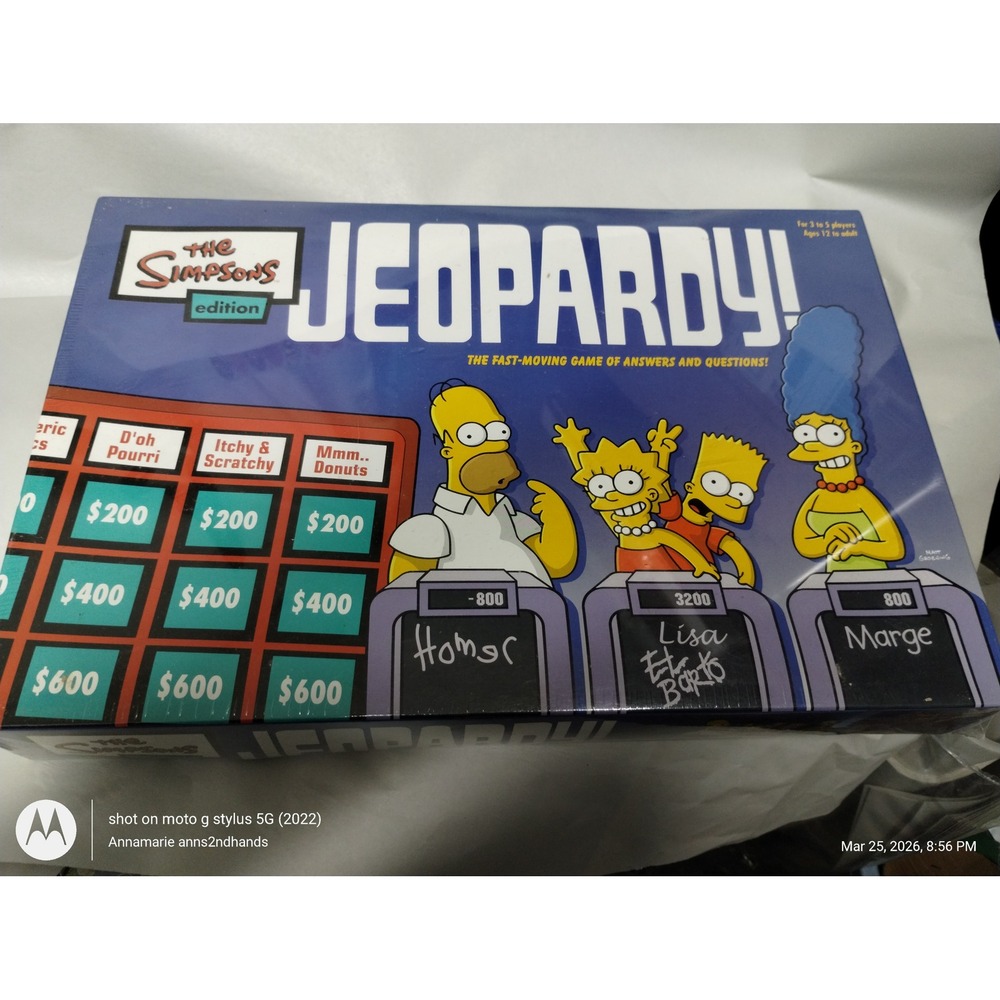 The Simpsons Jeopardy Board Game‎ Pressman 2003 Edition Trivia 5455 New Sealed